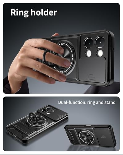 Compatible with Vivo Y31d 4G Case Cover,Compatible with Vivo iQOO Z11x (India) I2507 / T5x 5G V2545 / Y51 Pro 5G with Slide Camera Cover Phone Stand Protective Case Black - color: Black, size: Compatible with Vivo Y31d 4G