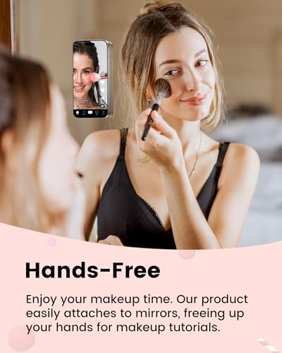 amBand Magnetic Suction Phone Mount for MagSafe Case, Silicone Cup Sticky Grip Holder for iPhone, Removable Hands-Free Selfie/Video for TikTok Influencers, Women Gift, Smoke Violet - color: Smoke Violet