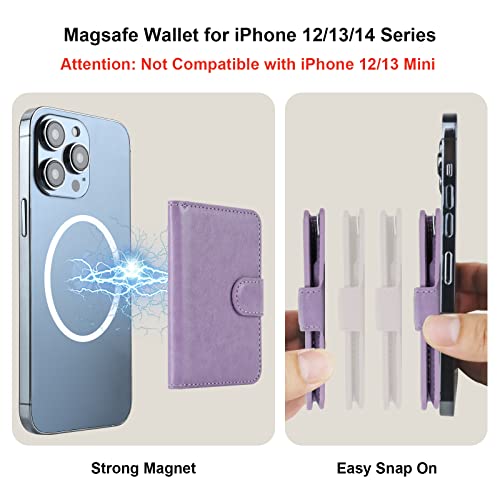 Bocasal for MagSafe Card Wallet for iPhone, Purple - color: Purple