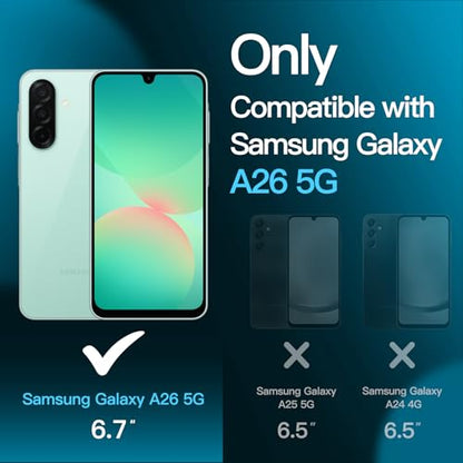 JETech Screen Protector for Samsung Galaxy A26, 3-Pack - size: Galaxy A26