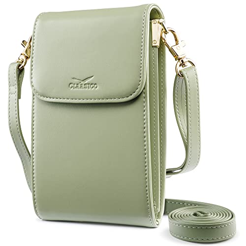 Classico Small Crossbody Phone Purse for Women - Crossbody Bag Wallet for Phone, Cards, Accessories - color: Olive