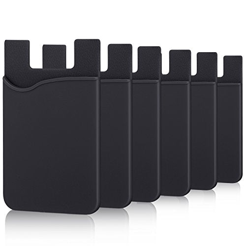Adhesive Card Holder,Phone Wallet Stick On,Sticky Phone Case Card Holder - color: Black,Black,Black,Black,Black,Black