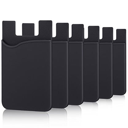 Adhesive Card Holder,Phone Wallet Stick On,Sticky Phone Case Card Holder - color: Black,Black,Black,Black,Black,Black