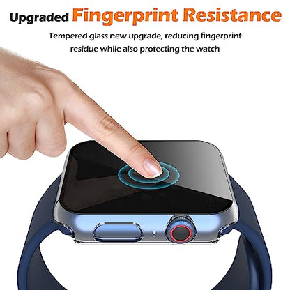 Misxi Privacy Case for 40mm Apple Watch SE3/SE2/SE/Series 6/5/4 - color: 1 Black + 1 Transparent, size: 40mm