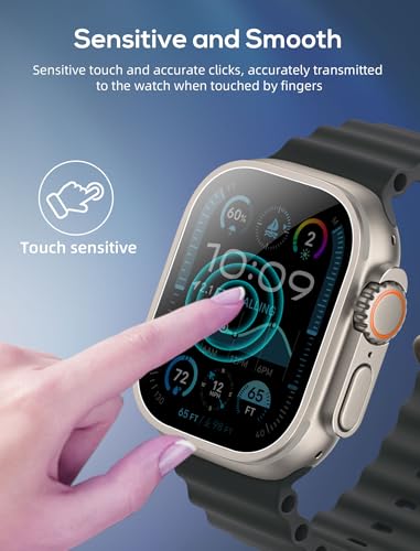 [8 Pack] Screen Protector for Apple Watch 49mm Ultra 2/1 Anti-Scratch,iWatch Self-Healing Soft TPU,Bubble-Free,HD Clear Soft Watch Film,Touch Sensitive,Ultra-thin for iWatch Accessories - size: 49mm Ultra3/2/1