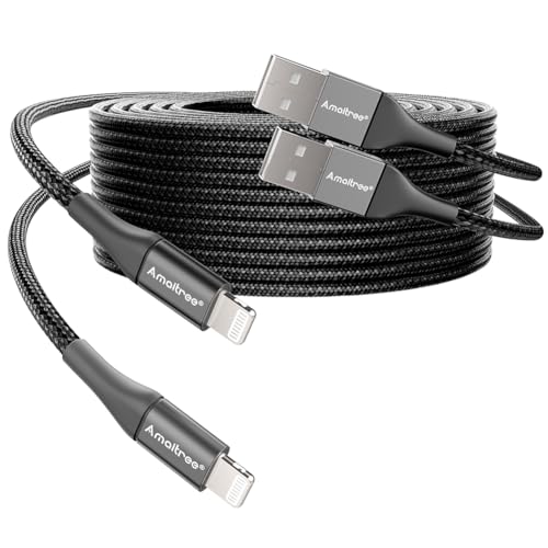 USB to Lightning Cable, 4Ft 2-Pack Woven 3A Fast Charge for iPhone&CarPlay