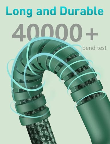 USB C Cable 6FT, 2Pack USBC to USBC Fast Charging Cable, iPhone 17 Charger - color: Green, size: 6FT, style: USB C to USB C