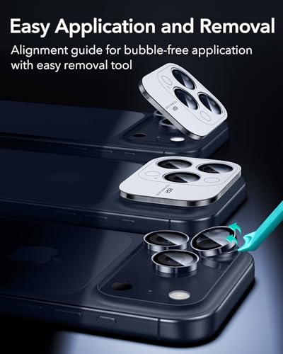 ESR for iPhone 17 Pro Max/17 Pro Camera Lens Protector, 1 Pack, Blue - color: Blue