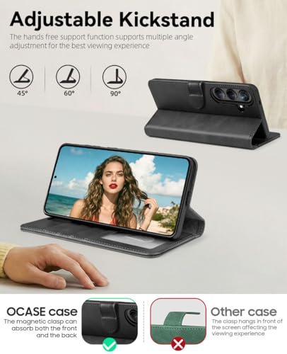 OCASE for Samsung Galaxy S26+ Plus Wallet Case, Card Holder, Graphite | RFID Blocking, Kickstand, Magnetic Closure, PU Leather Flip Folio, Shockproof TPU Shell, Protective Phone Cover (6.7") 2026 - color: Graphite, size: Samsung Galaxy S26 Plus