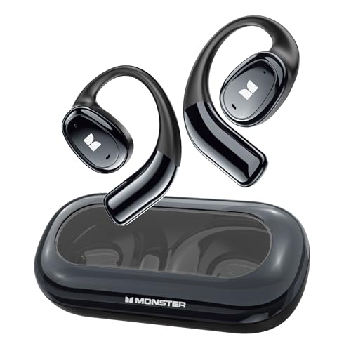 Monster Open Ear AC311 Wireless Earbuds, Bluetooth 5.4 Open Ear Headphones, Up to 30 Hours Playtime Bluetooth Ear Earphones with Stereo Sound, Touch Control and IPX5 Waterproof Open Earbuds