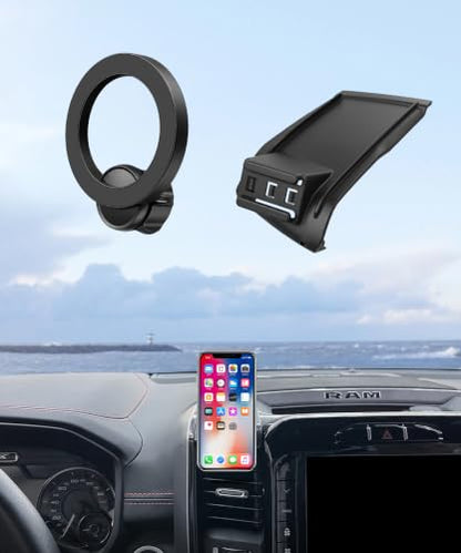 Car Phone Holder for Dodge Ram 1500/Ram 2500/Ram 3500 2019-2026, 12" Screen - size: for 2019-2026 RAM 1500 2500 3500 (12/14.4-inch)
