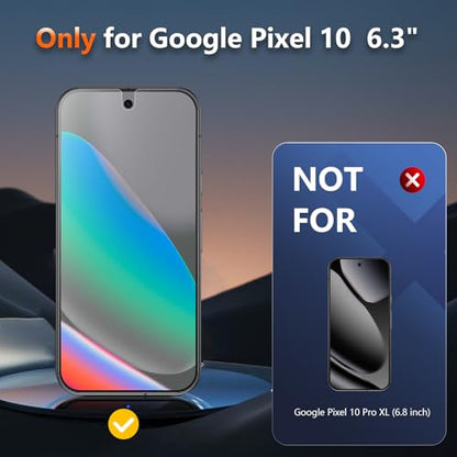 [2 Pack] Anti Glare Matte Privacy TPU Screen Protector for Google Pixel 10 (Not Glass), Fingerprint Sensor Compatible, Full Adhesive Flexible Film, Easy Installation - size: Pixel 10