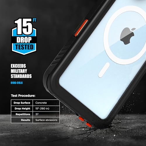 Encased Waterproof Belt Case for iPhone 16 Pro Max with Camera Control Button [Military Grade] IP-68 Full-Body Cover and Holster Clip, (Compatible with MagSafe) - size: iPhone 16 Pro Max