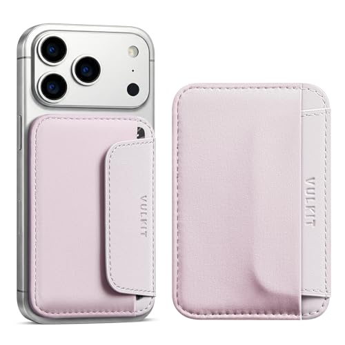 VULKIT Credit Card Holder for Phone case, Slim Adhesive Phone Wallet Stick On for Men & Women, Compatible with Most Cell Phones, Soft Lilac - color: Soft Lilac