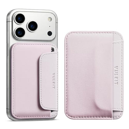 VULKIT Credit Card Holder for Phone case, Slim Adhesive Phone Wallet Stick On for Men & Women, Compatible with Most Cell Phones, Soft Lilac - color: Soft Lilac