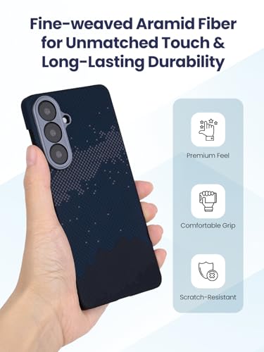 Magnetic Ultra Thin 600D Aramid Fiber Case for Samsung Galaxy S26 Plus | Woven Aramid Fiber, ultra-thin Caseless Feel, compatible with MagSafe,wireless charging friendly, slim fit,Star River - color: Star River