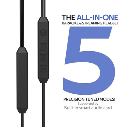 USB C Wired Gaming Earbuds, in-Ear Headphones with Built-in DAC Sound Card, Low-Latency, 5 EQ Modes, Vocal Enhancement & Microphone, Compatible with iPhone 15/16 Series, Samsung S22/S23/S24