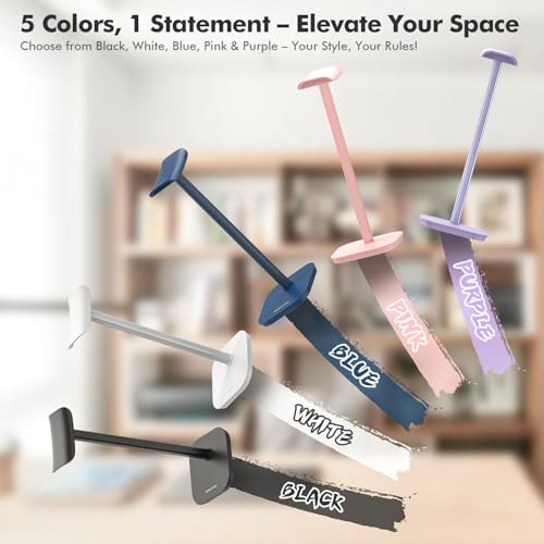 Headphone Stand, Aluminum Desk Headset Earphone Holder (Pink) - color: Pink