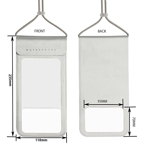 Waterproof Phone Pouch,IPX8 Waterproof Phone Case Bag Holder Dry Pouch for iPhone 13 Pro Max/13 Pro/13/12/12 Pro Max/11/11 Pro Max/Xs Max/XR to 6.9" for Kayaking Swimming Beach(Silver) - color: Silver to 6.9"