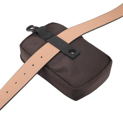 Multi-Functional Cell Phone Belt Holster, Water Repellent Nylon Crossbody Waist Bag Fits 7.2 Inch Phones, 4 Ways Wear Shoulder Hand Wrist Carry Pouch for Outdoor Travel Hiking(Brown) - color: Brown