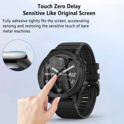6 Pack Compatible for Garmin Tactix Delta Screen Protector, Flexible TPU Film [Not Glass], Full Coverag, HD Clear Easy Install, Bubble Free for Garmin Tactix Delta Screen Protector - size: RM6-Garmin Tactix Delta-US