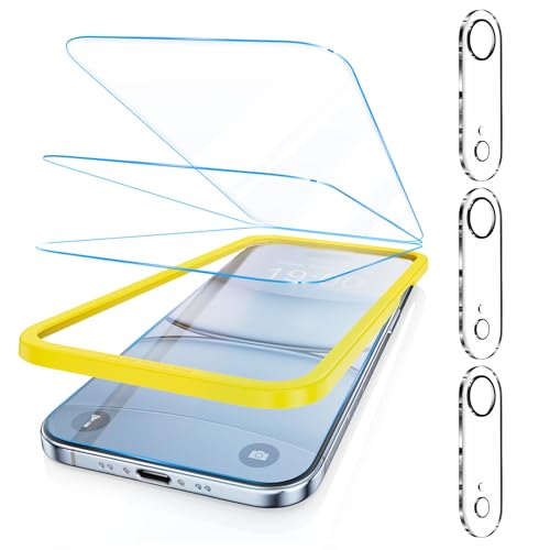 Fotbor [3+3 Pack for iPhone Air Screen Protector, Anti-Blue Light, [Eye Protection] 9H+ Tempered Glass with Camera Lens Protector - size: iPhone Air - 6.5 inch