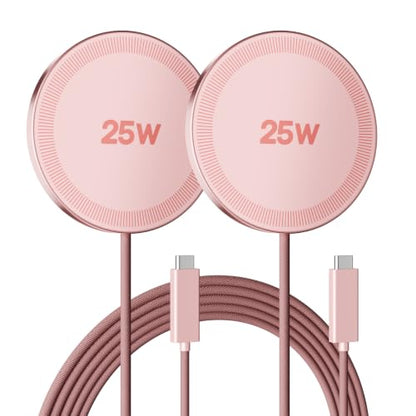 MagSafe 25W Wireless Charger for Apple Magnetic Fast Charging Pad - color: Pink