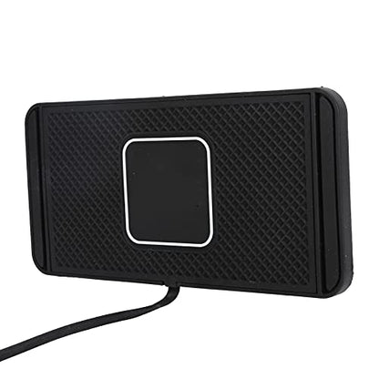 15W Non-Slip Wireless Car Charger, Fast Charging Mat for Safe Driving, Applicable to Mobile Phones, Silicone Material