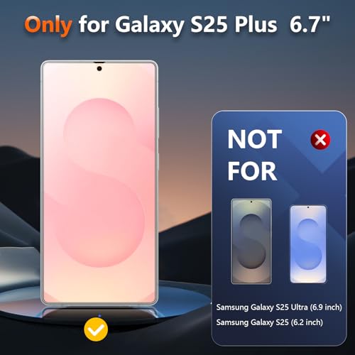 [2 Pack] for Samsung Galaxy S25 Plus Matte Privacy TPU Screen Protector (Not Glass), Anti Glare, Fingerprint Sensor Compatible, Full Adhesive Flexible Film, Easy Installation - size: Galaxy S25 Plus