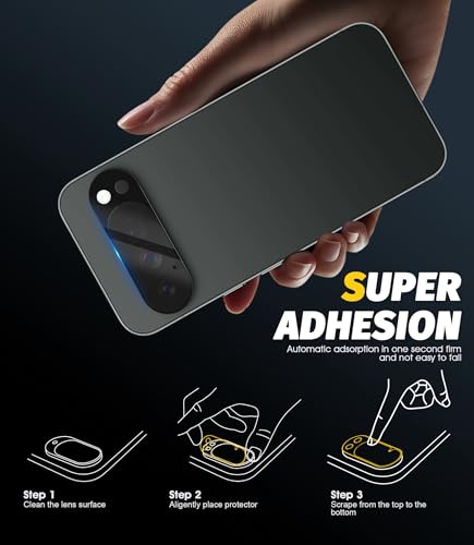 Orzero (5 Pack Camera Lens Protector for Google Pixel 9 Pro XL, Protector de Cámera Tempered Glass 9H Precise Camera Cutouts Anti-Scratch Does Not Affect Night Shots and Flash - size: Google Pixel 9 Pro XL