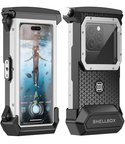 Underwater Phone Case for Snorkeling - Waterproof Touchscreen Diving Housing, Universal Underwater Phone Case for iPhone 16/15/14/13 Pro Max Samsung Galaxy S26/S25/S24 Ultra Up to 6.9'' (Black) - color: Black