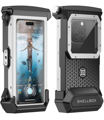 Underwater Phone Case for Snorkeling - Waterproof Touchscreen Diving Housing, Universal Underwater Phone Case for iPhone 16/15/14/13 Pro Max Samsung Galaxy S26/S25/S24 Ultra Up to 6.9'' (Black) - color: Black