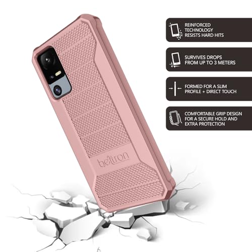 BELTRON Jitterbug Smart 4 Phone Case, Slim Industrial Strength Protective Grip Case with Reinforced Technology for TCL 40XL / Lively Jitterbug Smart4 (Pink) - color: Pink