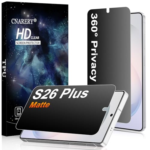 2 Pack for Samsung Galaxy S26 Plus Anti-Glare Matte Privacy Screen Protector 6.7 inch, Smooth and Responsive Touch Flexible EPU Film, [Support Fingerprint Unlock] [Self-Healing] [Not Glass] - size: Samsung Galaxy S26 Plus