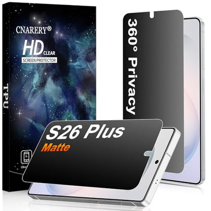 2 Pack for Samsung Galaxy S26 Plus Anti-Glare Matte Privacy Screen Protector 6.7 inch, Smooth and Responsive Touch Flexible EPU Film, [Support Fingerprint Unlock] [Self-Healing] [Not Glass] - size: Samsung Galaxy S26 Plus
