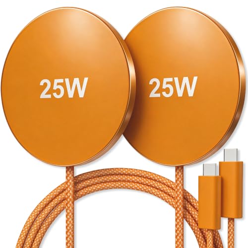 MagSafe Charger 25W Magnetic Wireless Charger Fast Charging Pad - color: ORANGE