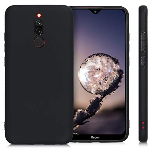 kwmobile Case Compatible with Xiaomi Redmi 8 Case - Protective Slim TPU Phone Cover - Soft Matte Finish - Black Matte