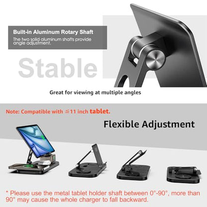 Wireless Charger 4 in 1 for Apple iPhone 17 Pro Max/16/15/14/13 Series, AirPods Pro 2, iPad Stand, Watch Charger for iWatch Series 10/9/8/7/6, Wireless Charging Station for Multiple Devices