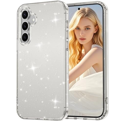 Glitter Case for Samsung Galaxy A16 5G Case, Bling Glitter Shockproof Phone Case for Galaxy A16 Case, Anti-Yellowing Clear Glittering Protective Case for Women and Girls (Clear) - color: Clear, size: A16