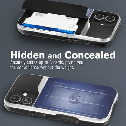 VENA vCommute for iPhone 16 Wallet Case, Blue | Military-Grade Drop Protection, Premium Leather Magnetic Flap Cover, Hidden Card Holder, RFID Blocking, Multi-Angle Kickstand - color: Classic - Blue, size: iPhone 16