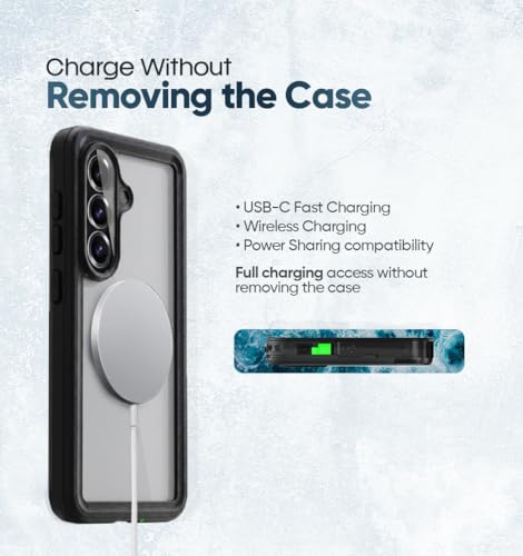 MOTIVE Waterproof Case with Belt Clip Samsung Galaxy s26 Plus | 6.7" | Built-in screen protector, Full protection, compatible with MagSafe, 360° holster - size: s26 Plus