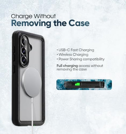 MOTIVE Waterproof Case with Belt Clip Samsung Galaxy s26 Plus | 6.7" | Built-in screen protector, Full protection, compatible with MagSafe, 360° holster - size: s26 Plus