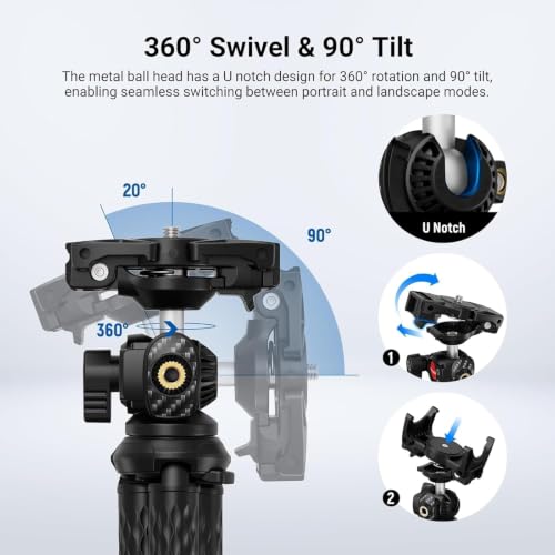 NEEWER TP34 Camera Tripod w Remote, Mini Flexible Vlog Phone Tripod Stand
