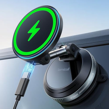 Lamicall 15W for MagSafe Car Mount Charger, 360° Wireless Car Phone Holder - size: 64 mm