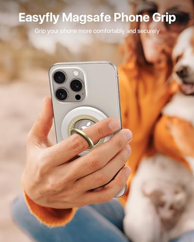 andobil 2026 3rd Gen Stability Magnetic Phone Ring Grip for MagSafe, White - color: Cream White