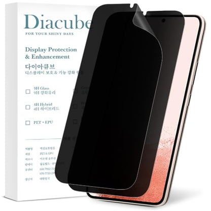2-Pack Anti Glare Matte Privacy Screen Protector for Samsung Galaxy S22 [0.1S Fingerprint ID Unlock][Anti Spy PET Flexible Film][Bubble-Free Easy Installation with Alignment Jig] - size: Galaxy S22