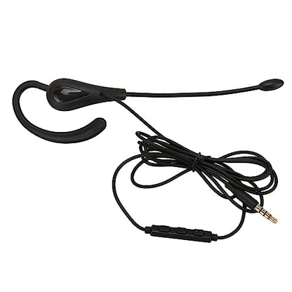 Semme Single Ear Headset with Microphone sin Single Ear Headset with Microphone Wired Noise Cancelling Earpiece for Call Center Compatible with Mobile Phones PCs Lightweight Design (3.5mm) - size: 3.5mm