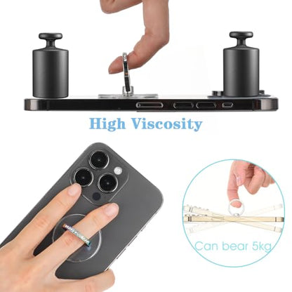 Ymapinc Cell Phone Ring Holder, Phone Case Ring, Bling Phone Ring Holder Grip with Rhinestone Finger Grip 360° Rotation Compatible with Phones Tablets Case