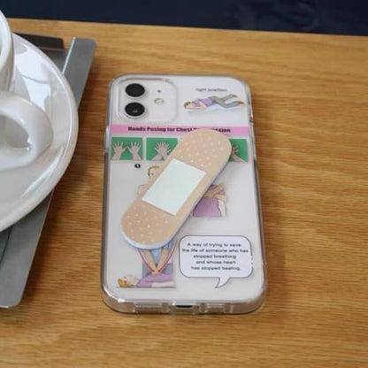 4 Pieces Bandage Phone Grip Holder Cute Cell Phone Grip Stick Telescopic Finger Strap Stand Universal Finger Kickstand for Most Smartphones