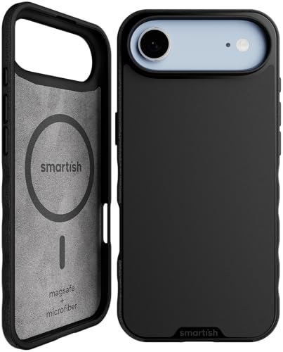 Smartish iPhone Air MagSafe Case, Gripmunk, Slim Magnetic Grip Case, Black | Thin, Protective, Grippy Texture with Microfiber-Lined Interior, Drop-Tested from 6 Feet, Raised Edges for Screen & Camera - color: Black Tie Affair (MagSafe), size: iPhone Air
